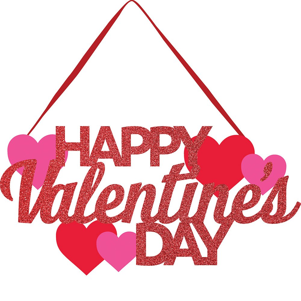 Amazon.com: Creative Converting Happy Valentine's Day Glitter Sign
